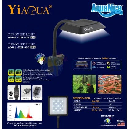 YiAQUA Clip on LED Light